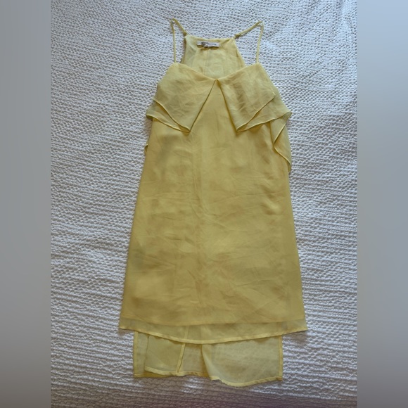 Revolve BCBGeneration Mini Dress Pale Yellow - Picture 3 of 3